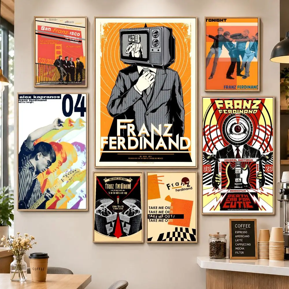 Band Franz Ferdinand Take Me Out Indie Rock Anthem Poster PP Decorative Poster Print Apartment Dorm Office Cafe Gift