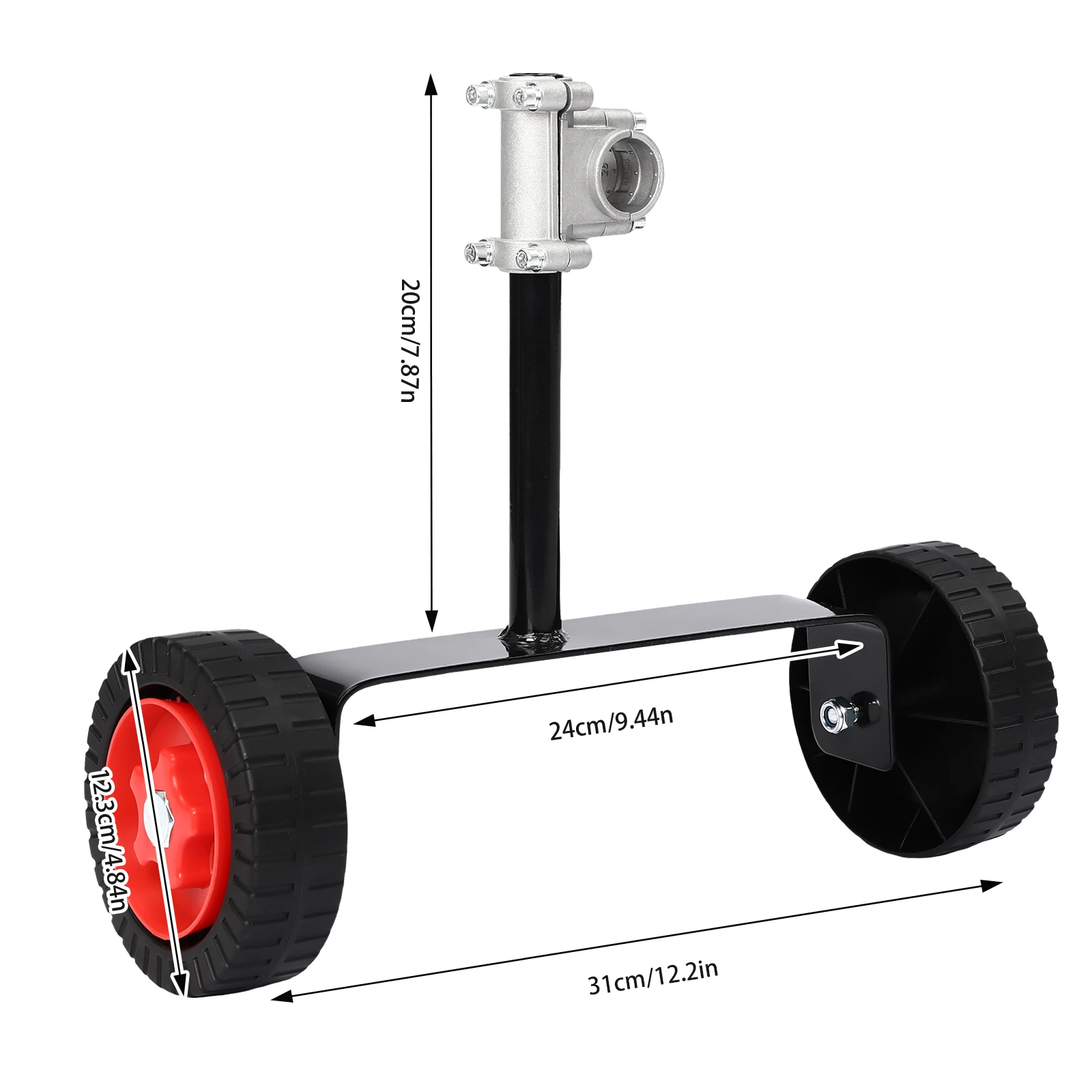 عجلات مساعدة دعم قابلة للتعديل لقاطع الاعشاب اللاسلكي وبطارية آكل الأعشاب/مرفق أداة الحديقة المرتفعة بالغاز