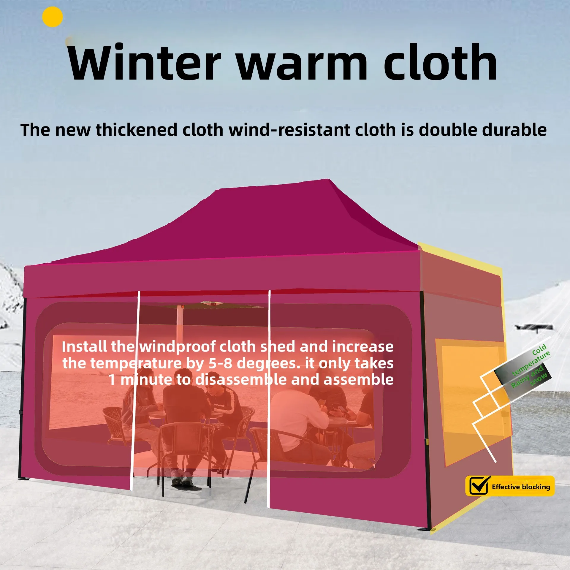 Market Stall Gazebo Portable Folding Awning Sun Shelter with 4 Legs Heavy Duty 3x6m Pop Up Canopy Tent Outdoor Rainproof