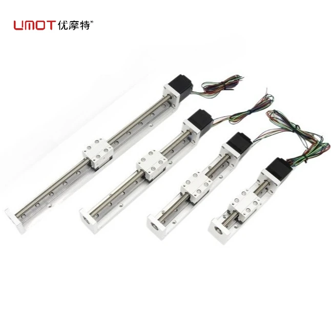

UMOT Mini 20mm Width 20-100mm Effective Stroke Nema 8 T-type Motorized Linear Rail Stage Micro CNC Single Axis Linear Guide Rail