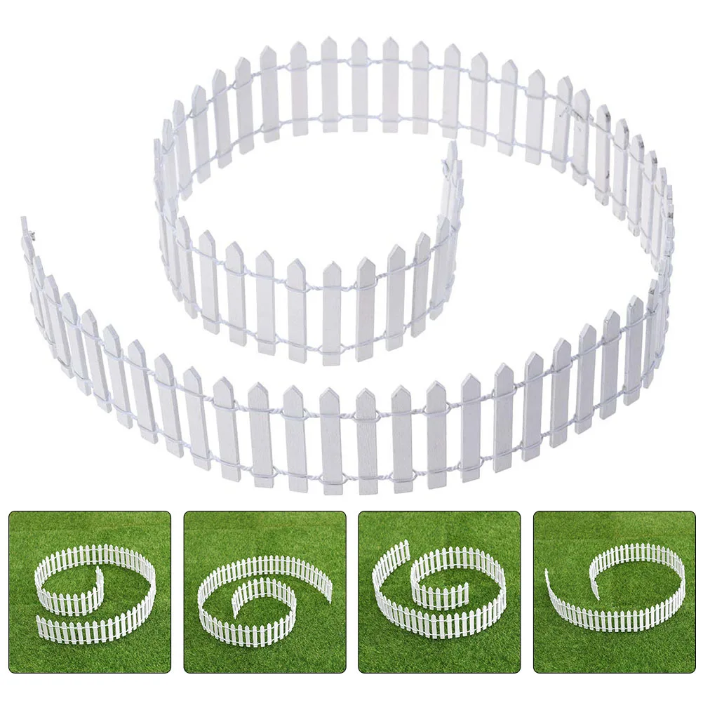 2 pezzi mini recinzione decorazione in legno fai da te fata giardino micro paesaggio pianta in vaso installazione ornamento artigianale per oggetti di scena fotografici e casa