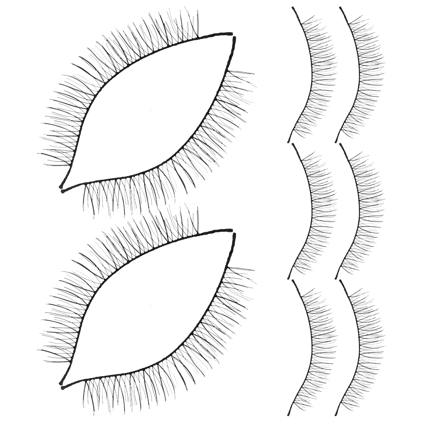 10 Paar falsche Wimpern, lang, dick, natürliches Aussehen, Make-up, schwarz, handgefertigte Wimpern für Frauen, Alltagskleidung, Party, Glamour, Augenverstärker