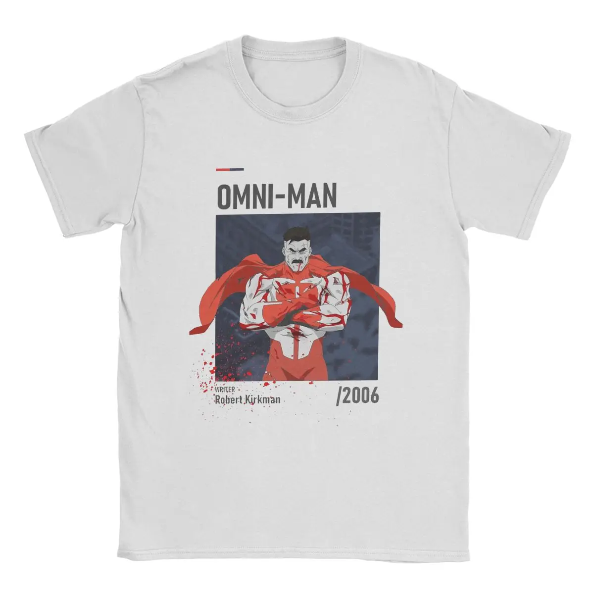 Omni-Man Framed Poster Invincible T Shirts Men 100% Cotton Creative T-Shirt Round Collar Tees Short Sleeve Clothing Graphic