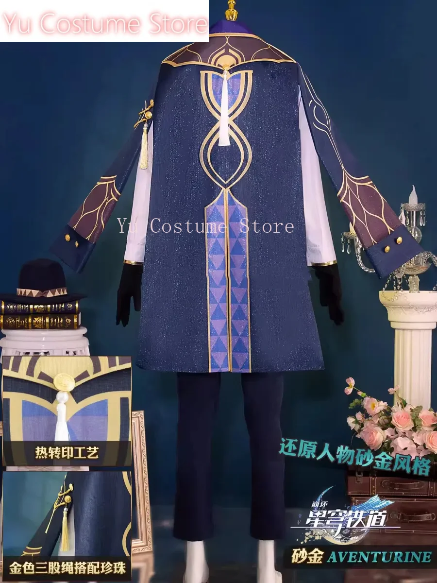 Yu Costume Honkai: Star Rail Aventurine Jeu Trempé Magnifique Beau Cosplay Costume Halloween Party Py Play Outfit Hommes S-XXL