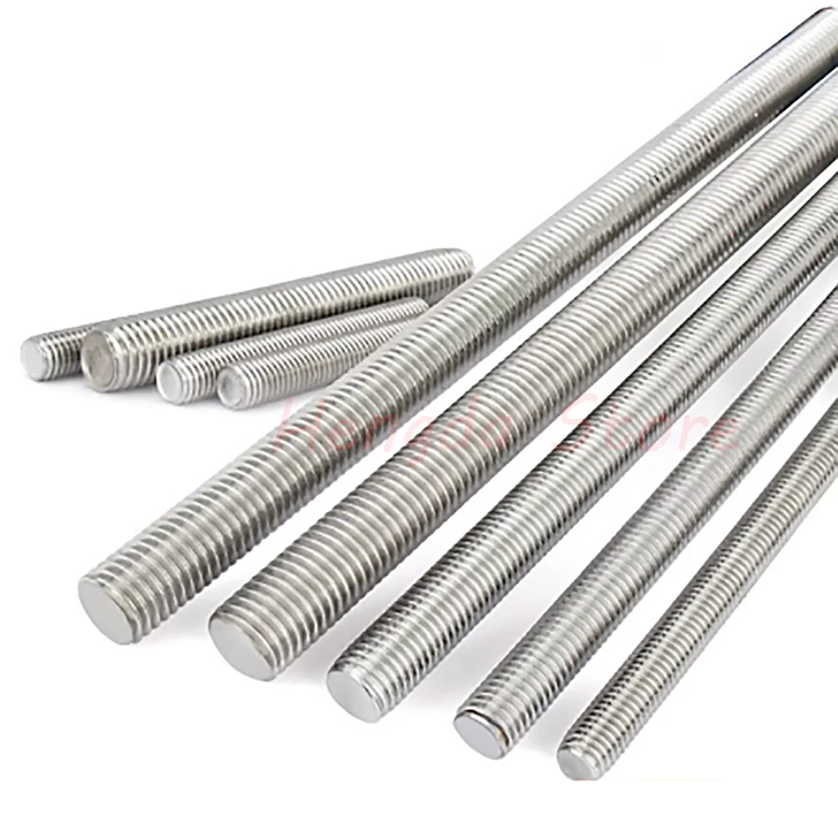 304 Stainles Steel Full Threaded Rod Bar M3 M4 M5 M6 M8 M10 M12~M20 L=16-150mm Allthread Metric Headless Bolt Thread Stud Screws