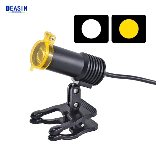 Imagen 2 del producto Faro tipo Clip de cinturón con filtro óptico para lupas dentales, de aumento para laboratorio médico Binocular, 5W