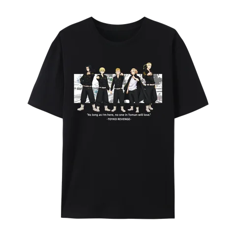 Tokyo Anime Vengadores Mikey Draken y Tokyo Manji Gang ​ ​ (Toman)Camiseta gráfica de algodón, camisa de manga corta con cuello redondo de anime japonés