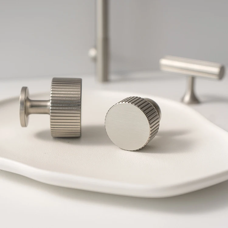 مقبض خزانة من النيكل والنحاس، مقبض الأثاث، مقبض خزانة الملابس، مقبض درج من النيكل الفضي