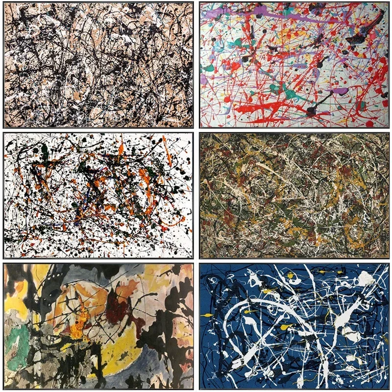 1pc frameless Canvas Painting Jackson Pollock Abstract Free Line Mural Painting Prints Poster HD Pictures Printed on Canvas Idea