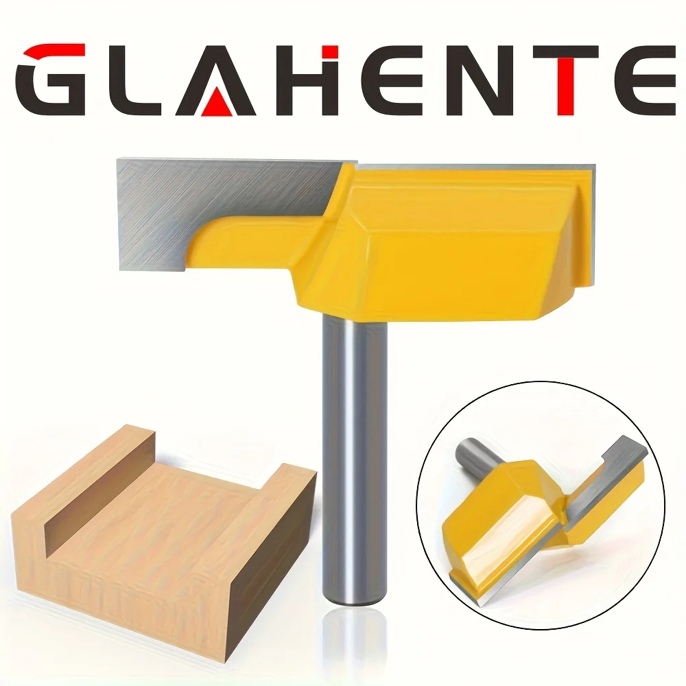 

1PC 8mm/1/2" Shank Bottom Cleaning Slotting Cutter Router Bit for Woodworking Table Surface Milling Edge Trimming Engraving