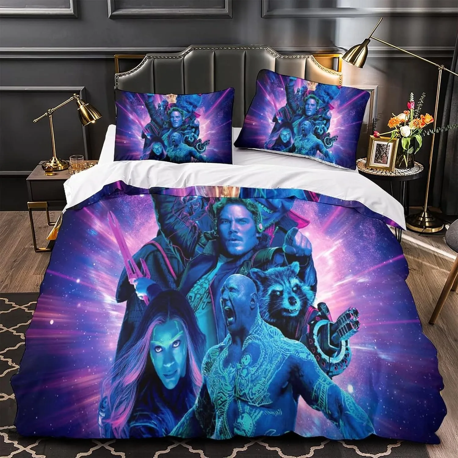 Guardians of the Galaxy Groot Duvet Cover Pillowcase Bedding Set Marvel Heroes Animation Home Dormitory Room Decoration Boy Gift