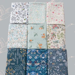 Small Floral Twill Cotton Fabric Dress Shirt Fashion Design Apparel for Diy Sewing Table Cloth Curtain Cushion Bedding Wholesale