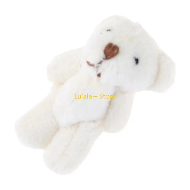 Y4QA 5PCS Mini Bear Pendant Moveable Bear Jointed Dolls for Backpack Children Gift