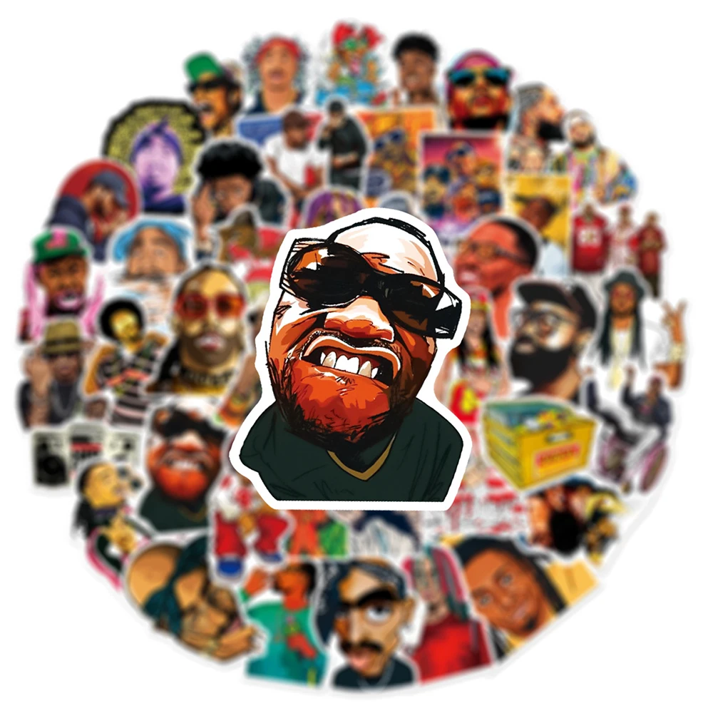 10/30/50pcs Rock Band Music Pop Singer Graffiti Stickers Hip Hop Rapper Decal Skateboard Laptop Car Guitar Phone Cool Sticker