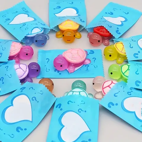 5-40pcs Luminous Blind Box Small Turtle Toy Children's Creative Mini Decoration Party Gift for School Interactive Guessing Toys