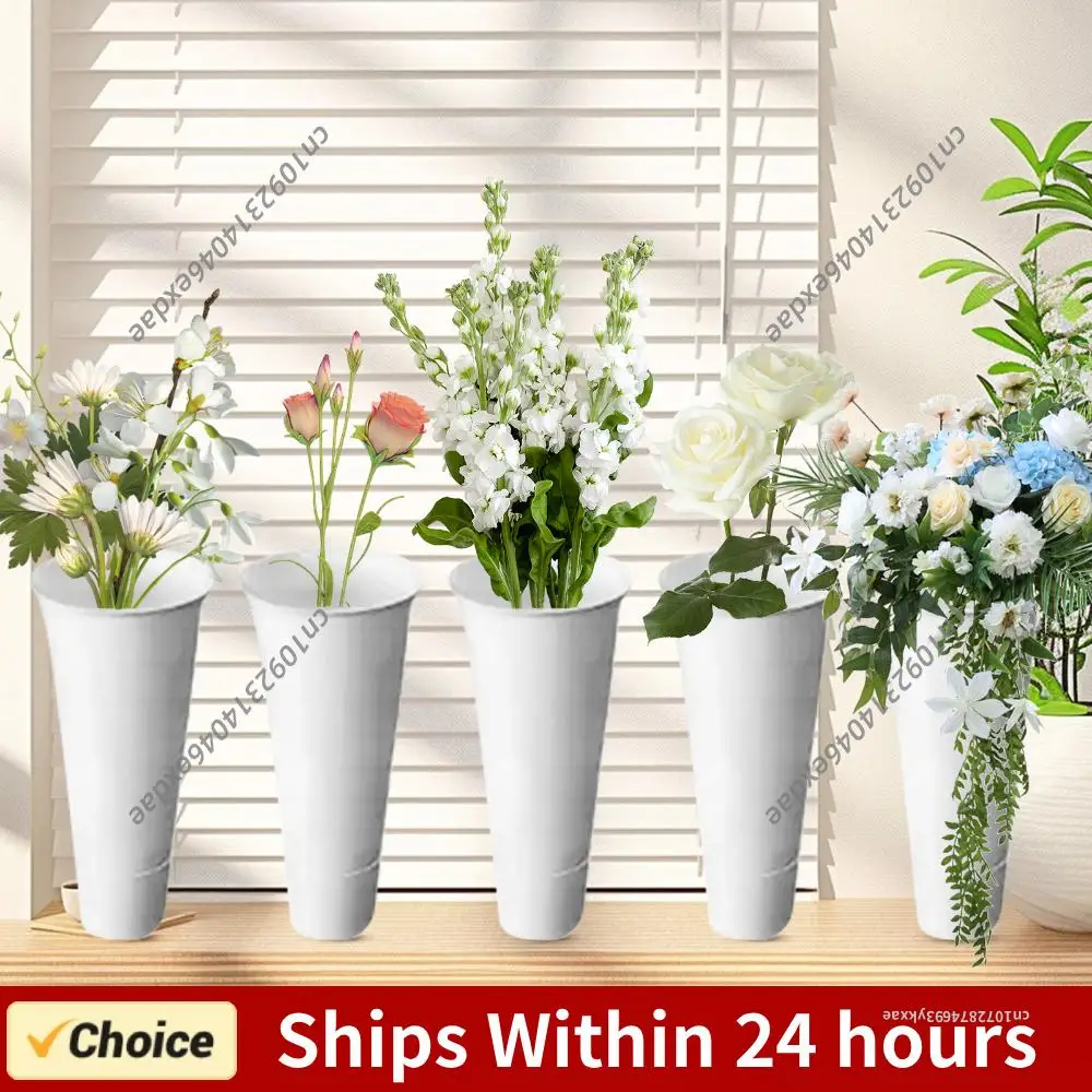 

Набор из 12 конических подставок для растений: пластиковые горшки большой емкости для дома, патио, балкона, сада