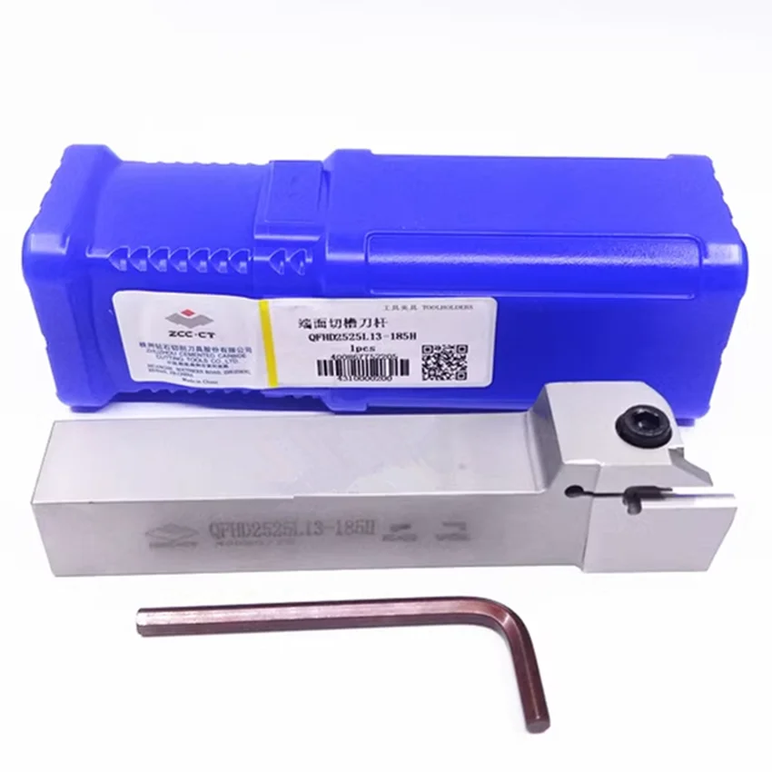 QFHD2525R13-185H/QFHD2525L13-185H/QFHD2525R22-185H/QFHD2525L22-185H ZCC.CT End face Cut Off Grooving Turning Tools For ZTHD0504