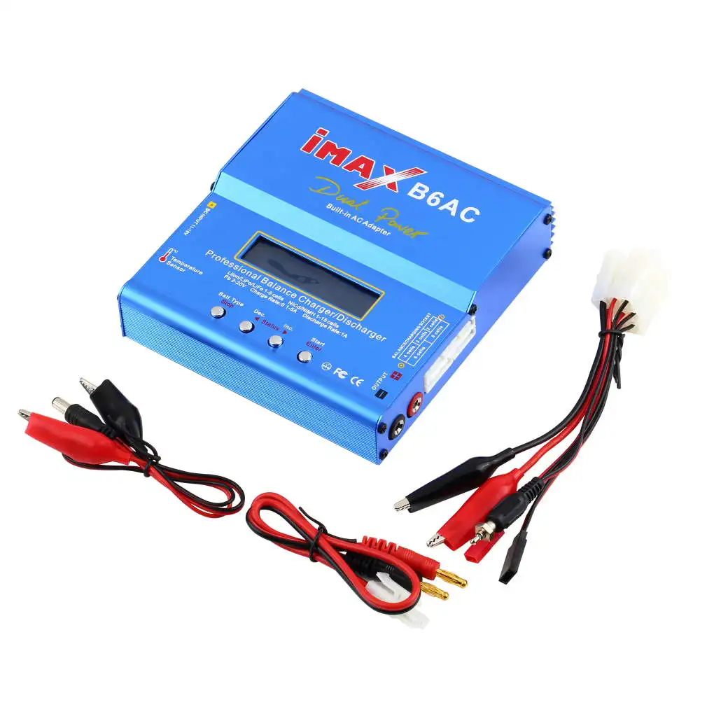 

IMAX B6AC 80W RC Charger B6 AC 6A Balance Charger with Digital LCD Screen Li-ion LiFe Nimh Nicd PB Lipo Battery Discharger