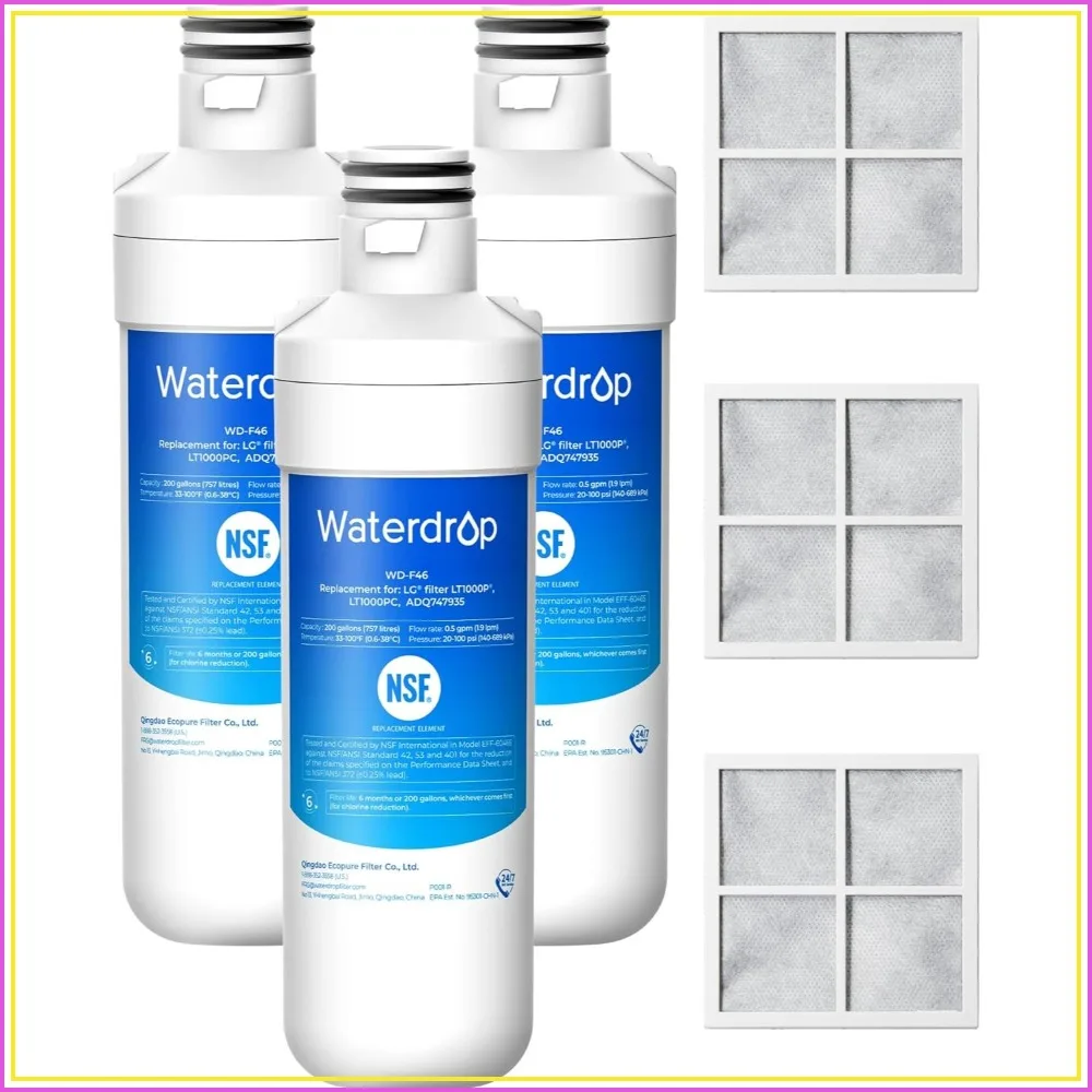 

Compatible Water Filter & Air Filter Combo for Select LG Refrigerators, 3-Pack