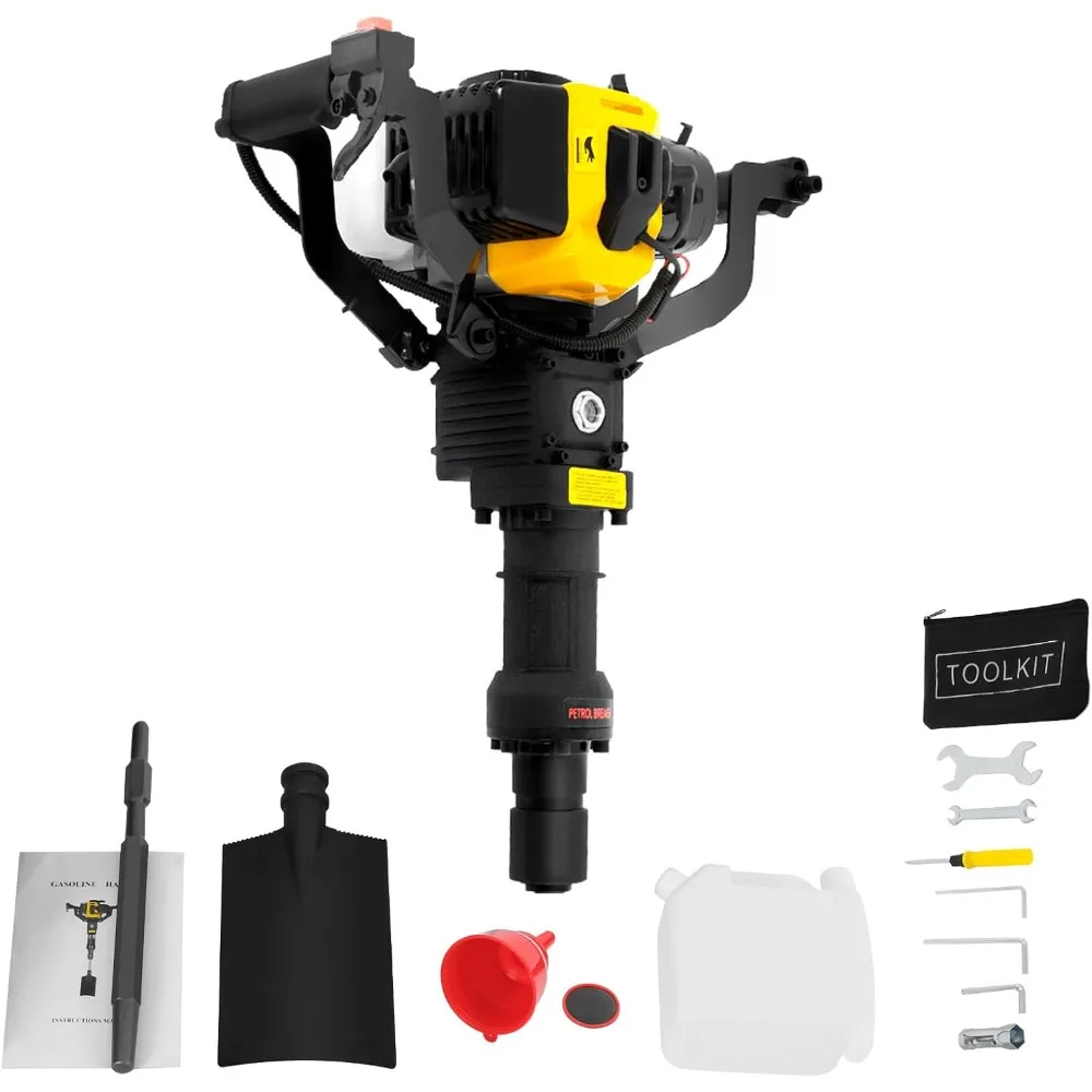 

Gas Powered Post Hole Digger 2-Stroke Gas Excavator Shovel Earth Digger with Shovel for Farm Garden Plant Fen