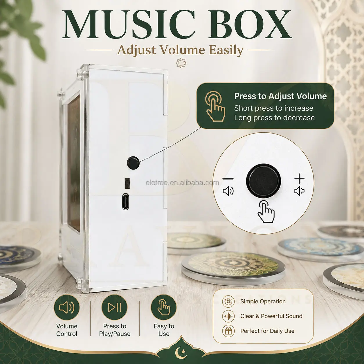 Customizable Blank NFC Vinyl Disc Music Fridge Magnet Player Souvenir Gift for Concert Event Fan Merchandise