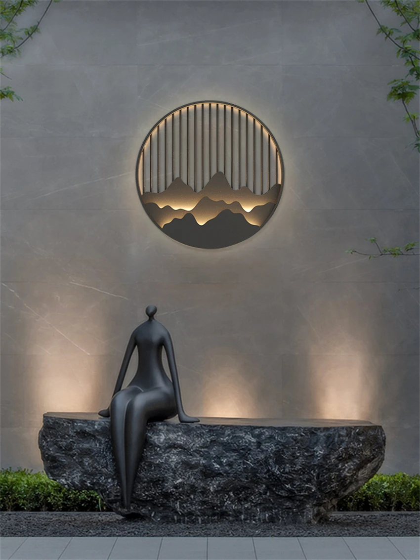Chinese outdoor waterproof stainless steel wall lamps villa garden landscape bathroom decoration