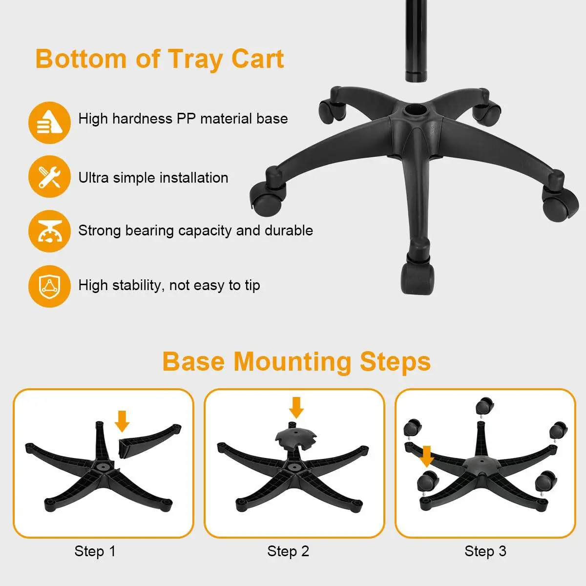 Hxl multifunctional hair extension rack with adjustable storage tray, double-layer hairdressing tool cart