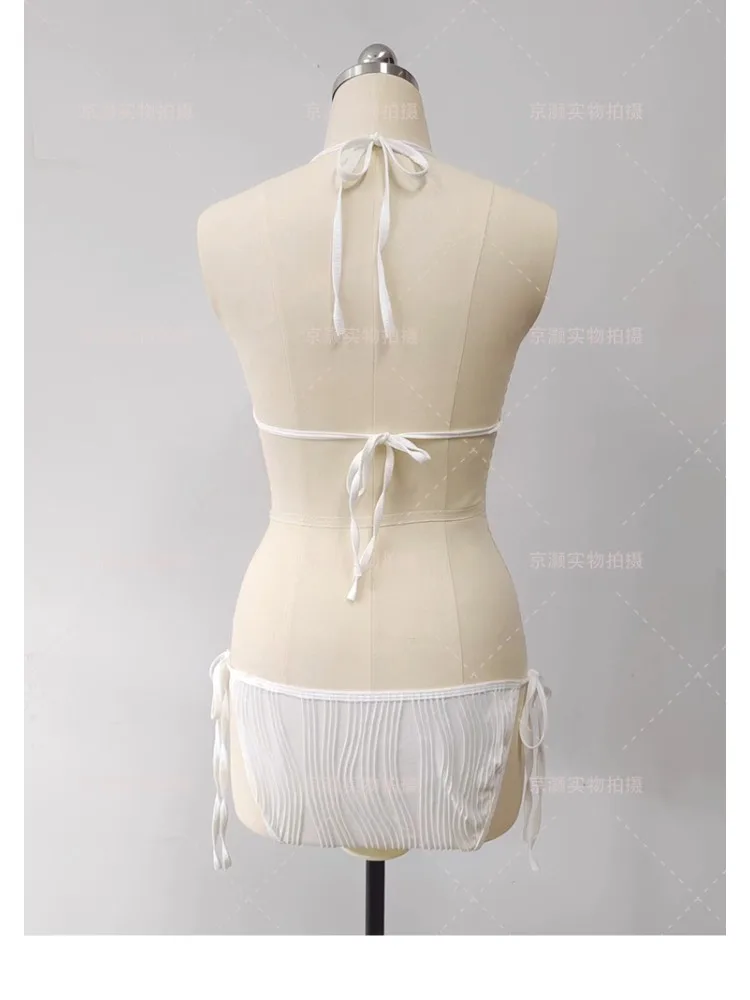 インビーチバケーションビキニシャツドレス水着レディース3点セットスモールブレストサマーホリデーシックビキニスーツ2025新作