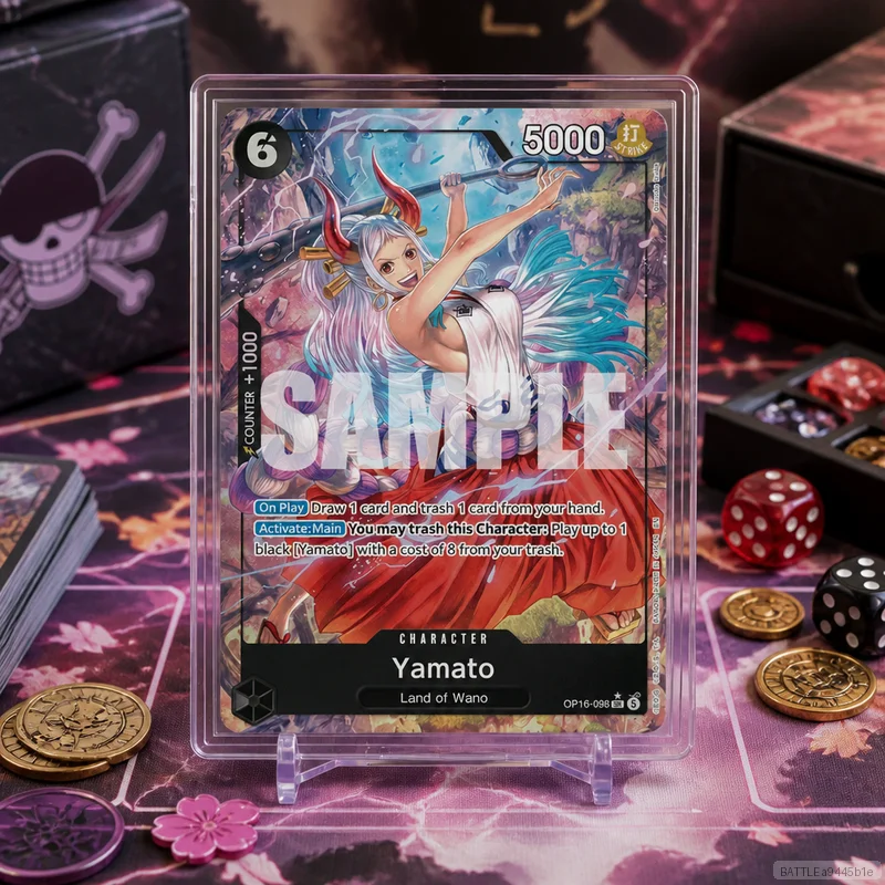 Image of Yamato OP16-098 DIY One Piece OPCG Sammelkarten Selbstgemachte Einzelkarte Klassisches Spiel Anime-Karte Geschenk Spielzeug 5er-Set 10er-Set