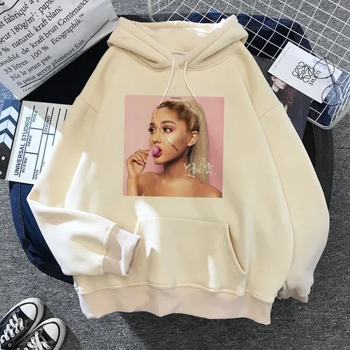 Imagen 1 del producto Sudadera con capucha de Ariana Grande Harajuku para mujer, sudadera divertida de los años 90, ropa para mujer/hombre, jerséis gráficos, capucha de gran tamaño Ulzzang Tumblr