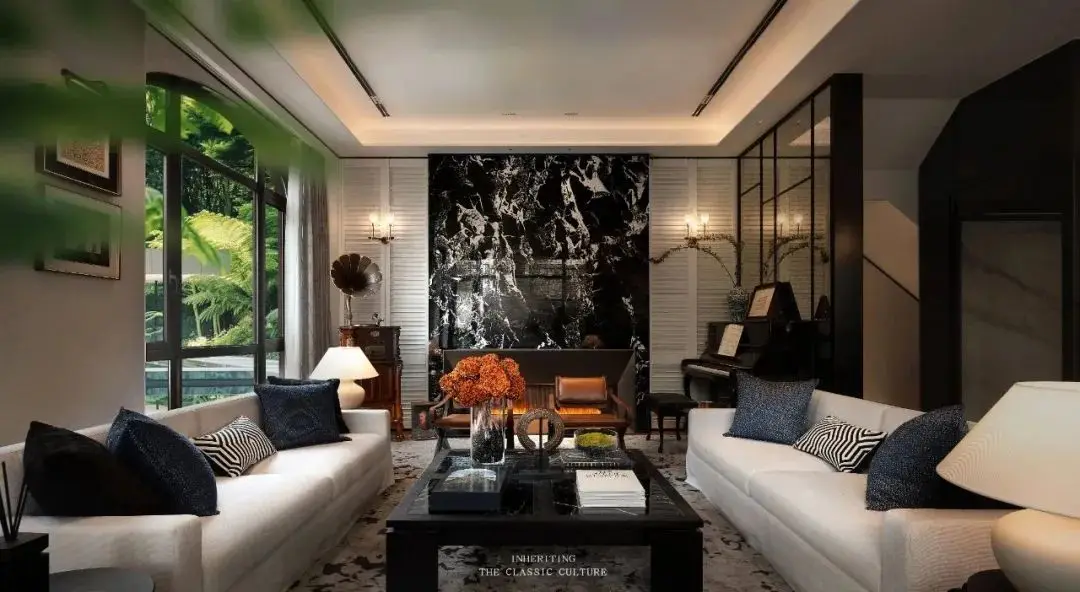 Sanhai الفرنسية الرجعية نمط التصميم الداخلي الطابق خطة غرفة 3D ماكس تقديم البناء المنزلي رسم شقة أنيقة حلم البيت