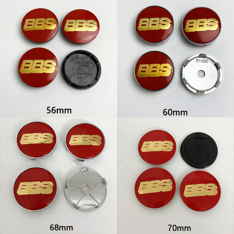 

4pcs 56mm/60mm/68mm/70mm is used to modify the BBS hub center cover of automobile tire center cover decoration accessories.