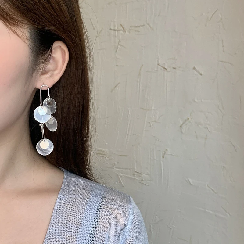 GANPUP Süße Runde Hängeohrringe für Frauen Neue Mode Ohrschmuck Party Valentinstagsgeschenk Hochzeit серьги сережки – Detail 1