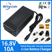 16.8V 10A Lithium Battery Fast Charger 14.8V 15V 10A DC Connector For 4S 14.4 Volt Li ion Solar System RV fast Charger EU/US Plu