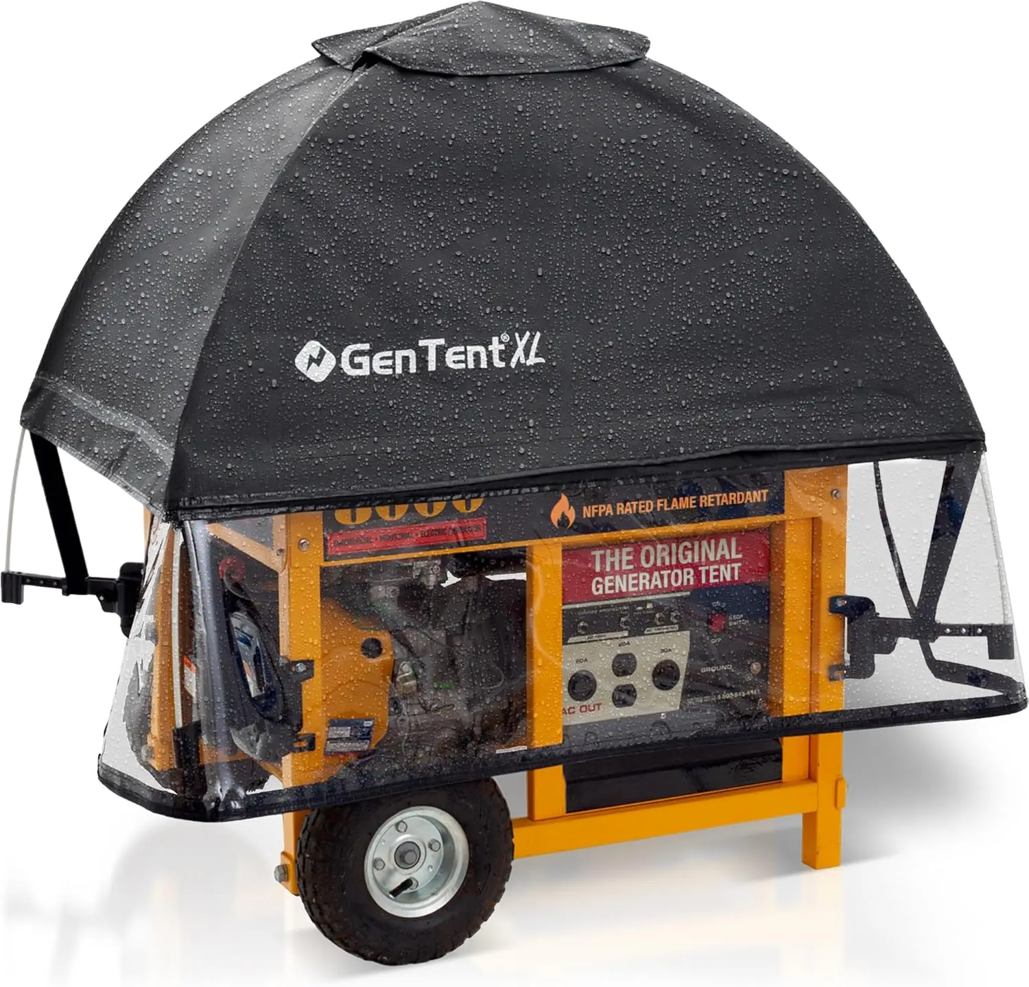 XL Generator Running Cover - Universal Kit (Standard, Black) - for Larger Open Frame Generators