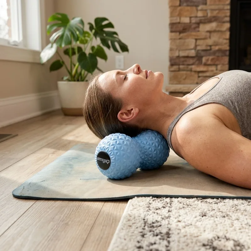 EVA Peanut Massage Ball Anti Slip Body Massager Deep Tissue Muscle Relax Tool for Neck Foot Back Yoga and Fitness Exercise
