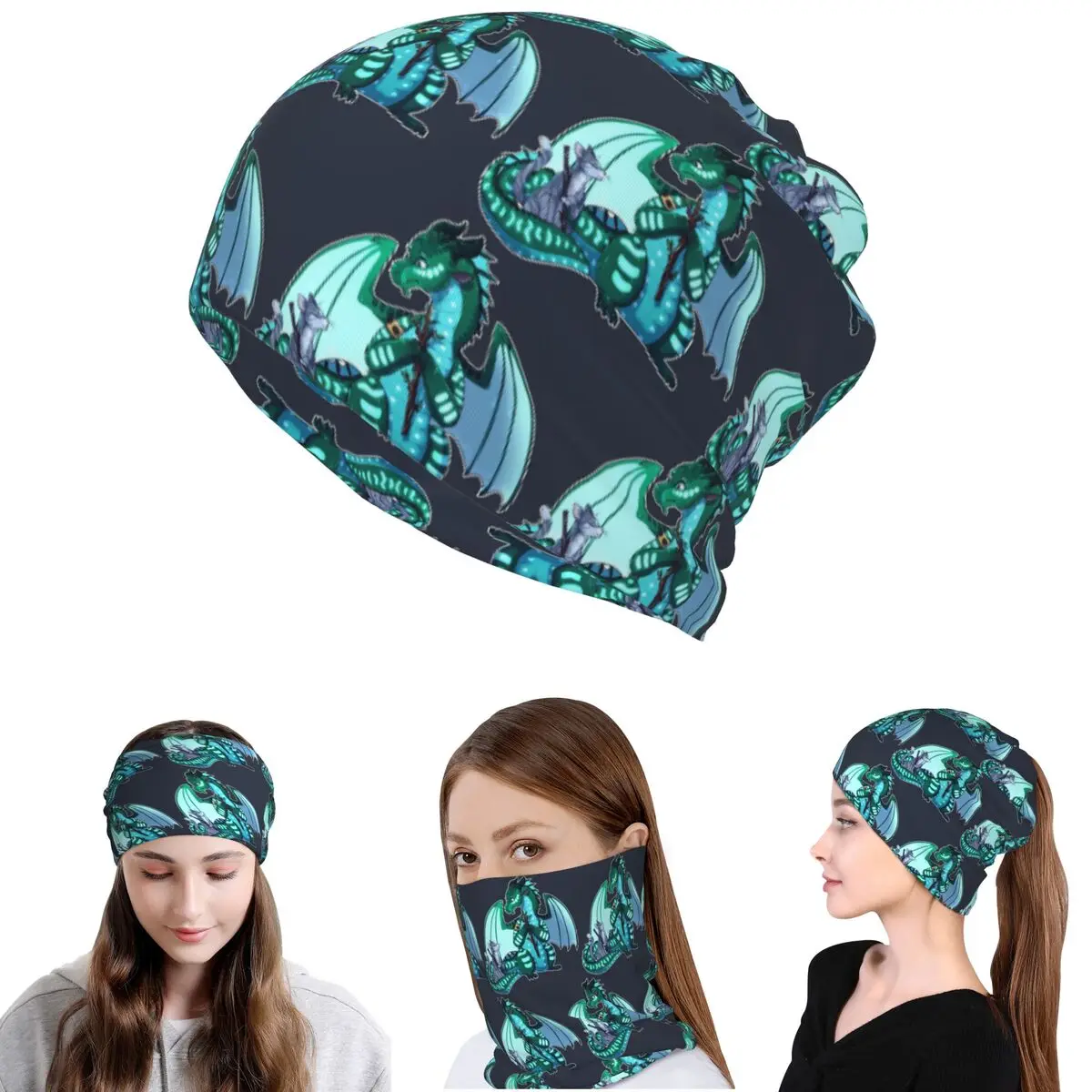 Wings Of Fire & Warriors - Turtle And Jayfeather Bandana Neck Cover Wrap Scarf Warm Headwear Beanies Hat for Men Women Adult