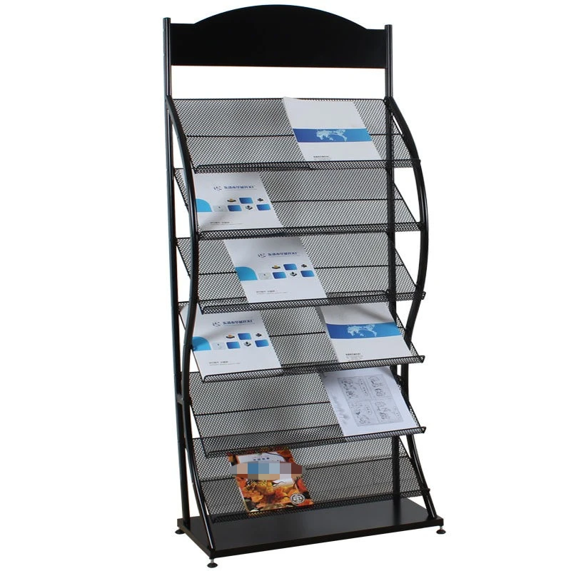 Brochure & Catalog Display Stand, Magazine and Literature Rack, Freestanding Holder for Pamphlets Reading Materials