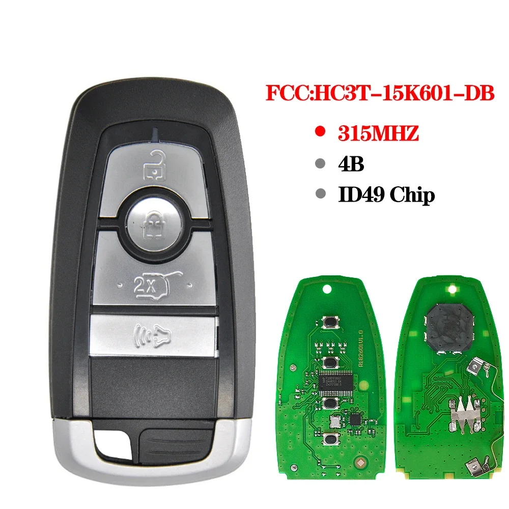 XNRKEY Remote Key 315/433.92/868/902/434.2Mhz M3N-A2C93142600 HC3T-15K601-DB for Ford Edge Fusion Expedition Explorer Mustang