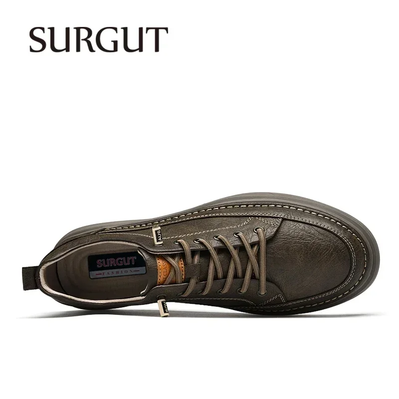 SURGUT Men Casual Shoes Autumn Winter New Fashion Trend Men's Versatile Comfortable Lightweight Board Shoes Size 38-47