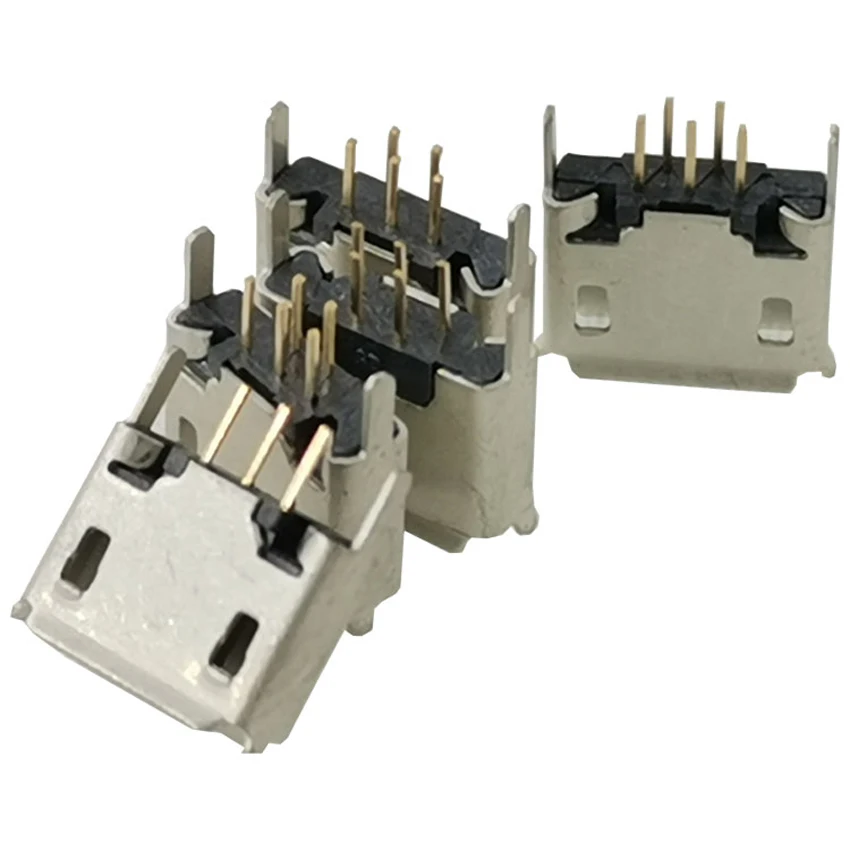 20pcs Vertical MICRO mini USB 5pin female seat 180 degrees jack 5P Direct plug-in USB connector charging port sock power plug