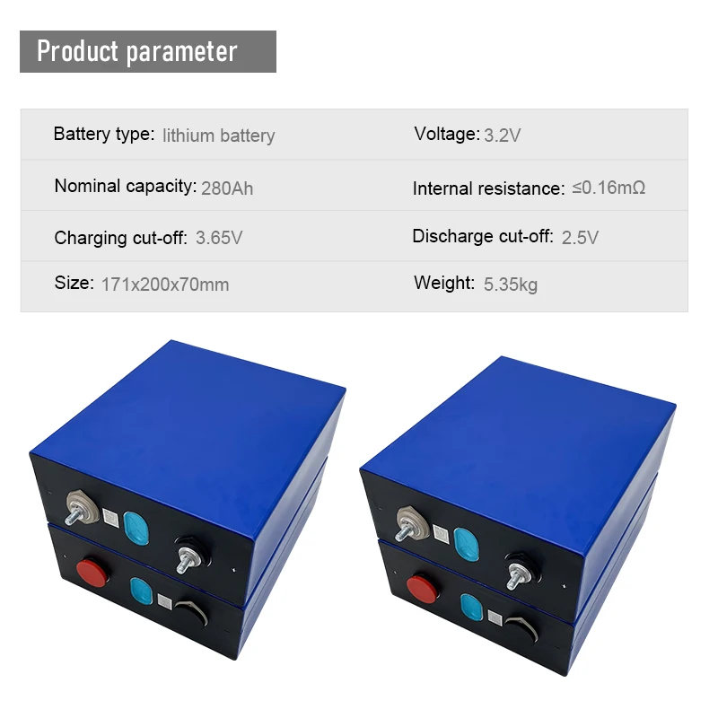 LF280K 6000cycles lithium iron phosphate Lifepo4 3.2V 280Ah Rechargeable Power Energy Car Cell Solar System Batteries