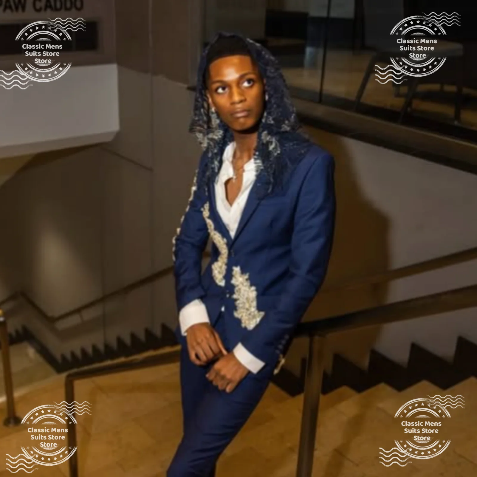 

Мужские костюмы с блестящими аппликациями для свадьбы, на заказ, с пайетками и кристаллами, для выпускного вечера, элегантный блейзер, комплект из 2 предметов, смокинги, приталенный крой