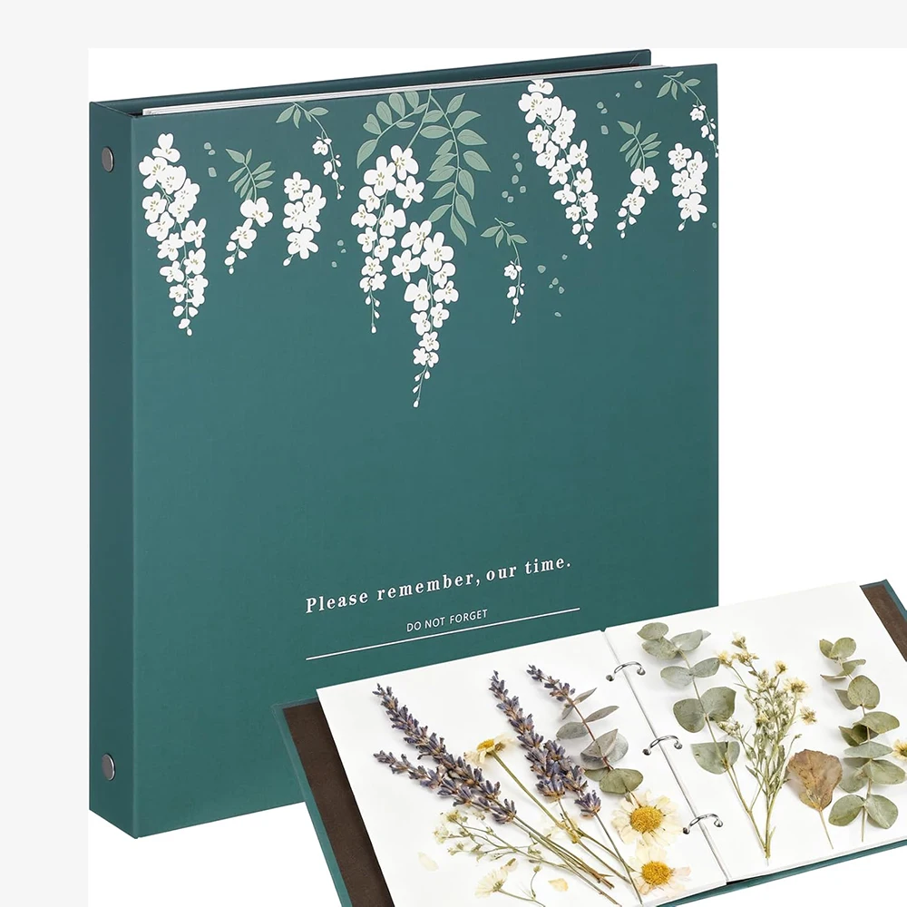 

Dried Flower Storage Album Loose-Leaf Scrapbook Holder Pressed Flowers and Leaves Portable and Reusable Plant Specimen Album DIY