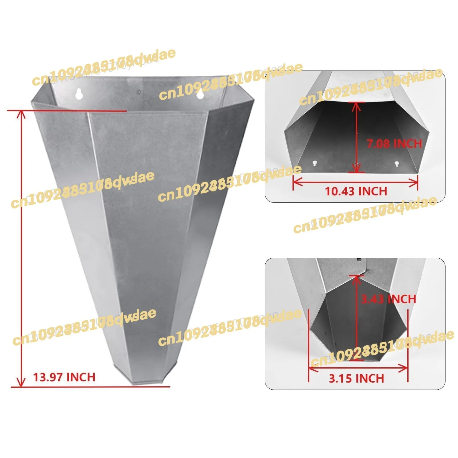 مخروط قتل الدجاج متوسط الحجم، مخروط ربط الدواجن من الفولاذ المجلفن لقتل الدجاج، مناسب للطبقات الكبيرة #2
