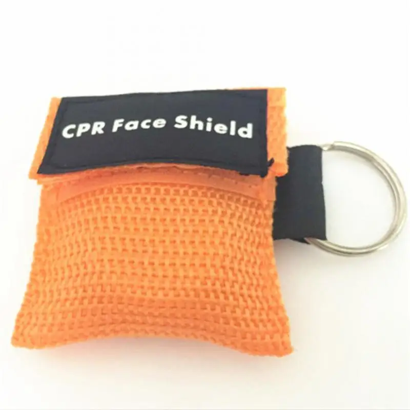 Resuscitator Mask portable Emergency Aid Face Shield Artificial Respiration Disposable Respirator Keychain Health Care Tools