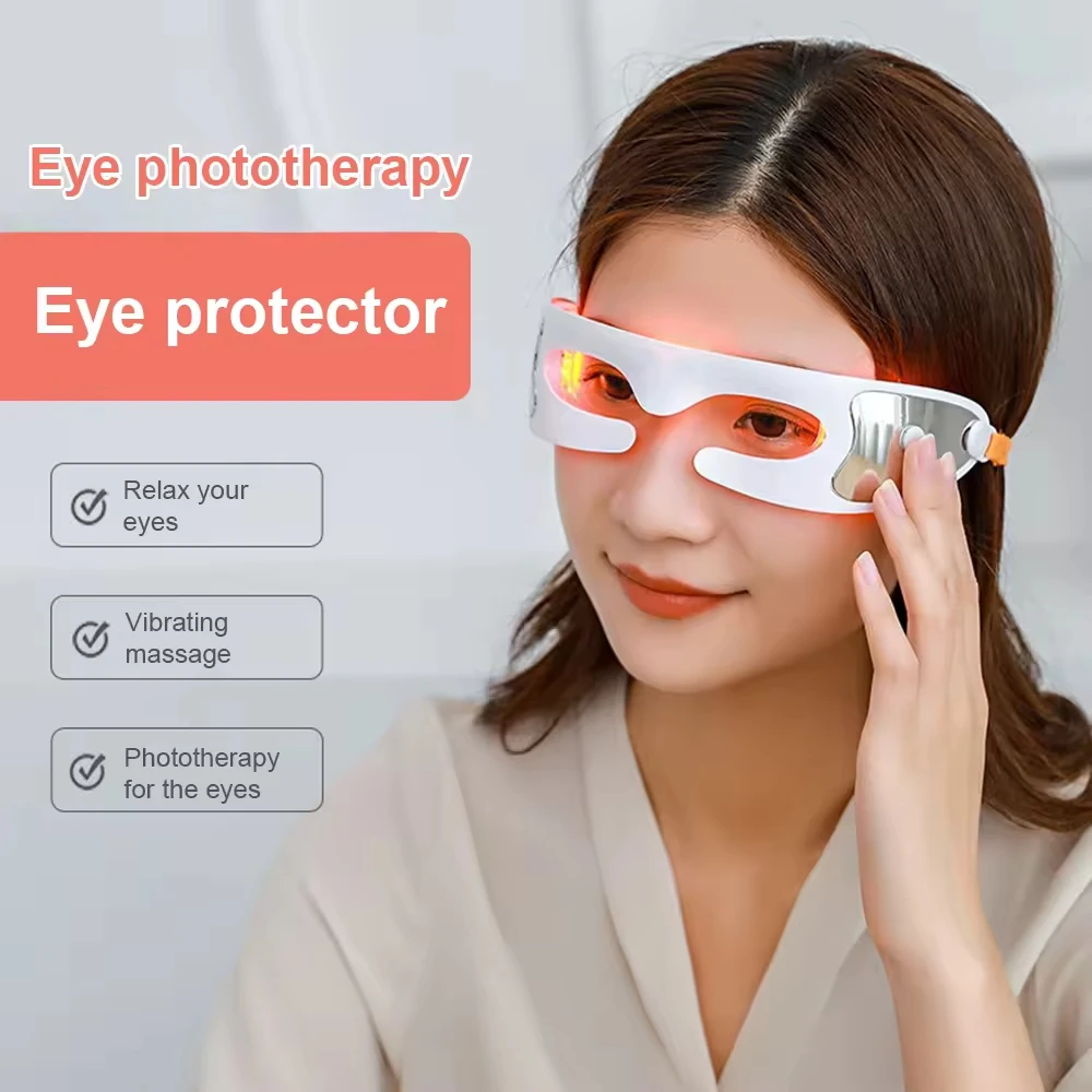 Draagbare Siliconen Draadloze Oogbeschermer Apparaat Led Rood Licht Therapie Masker Oog Massager Gezichtsverzorging Machine Staande ZA