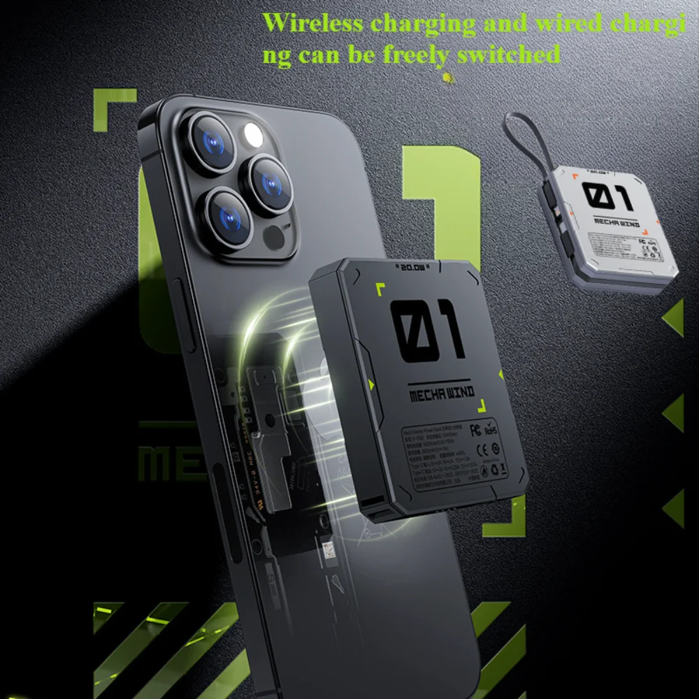 Mini Portable Mobile Phone Battery Powerbank 10000mAh Magnetic Wireless Power Bank Fast Charging for IPhone 15 14 13 12 11