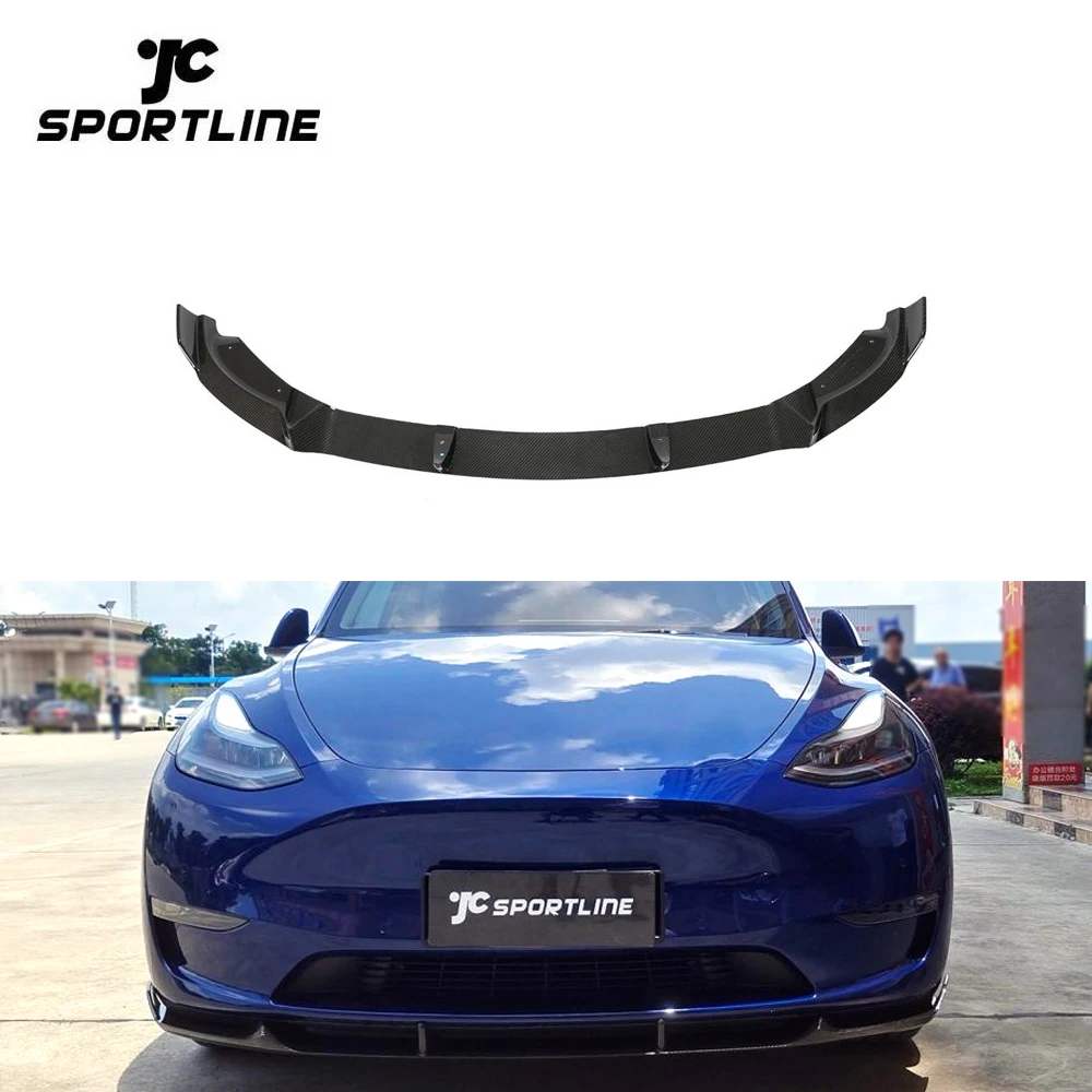 

Диффузор переднего бампера из сухого карбона для Tesla Model Y Mayor Sport Utility 4-дверный электрический 2020-2022