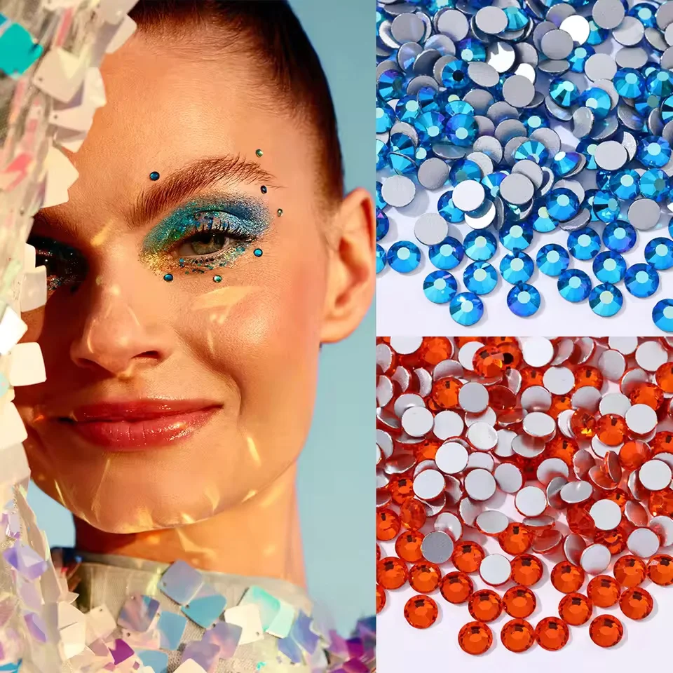 ss6-ss30 Crystal Rhinestones Non Hot Fix Flat Back Strass & Fabric Garment rhinestones for nails Decorations